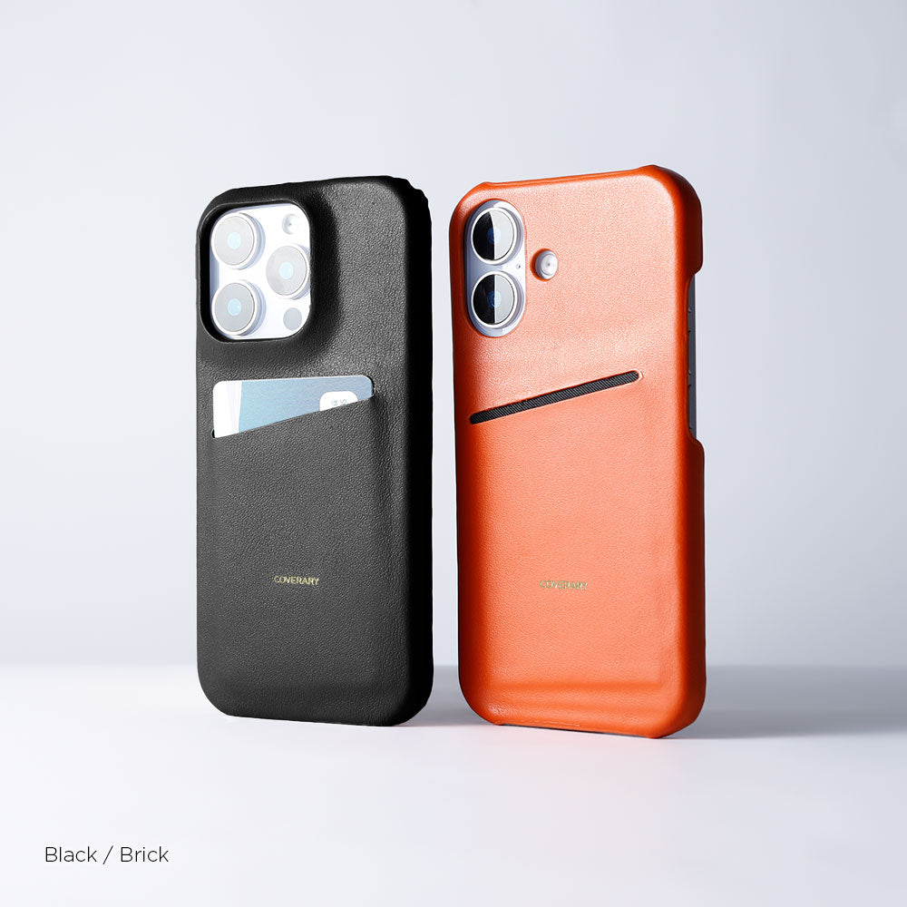 Genuine Leather Italian Smooth Leather Simple Pocket Back Case Galaxy Series