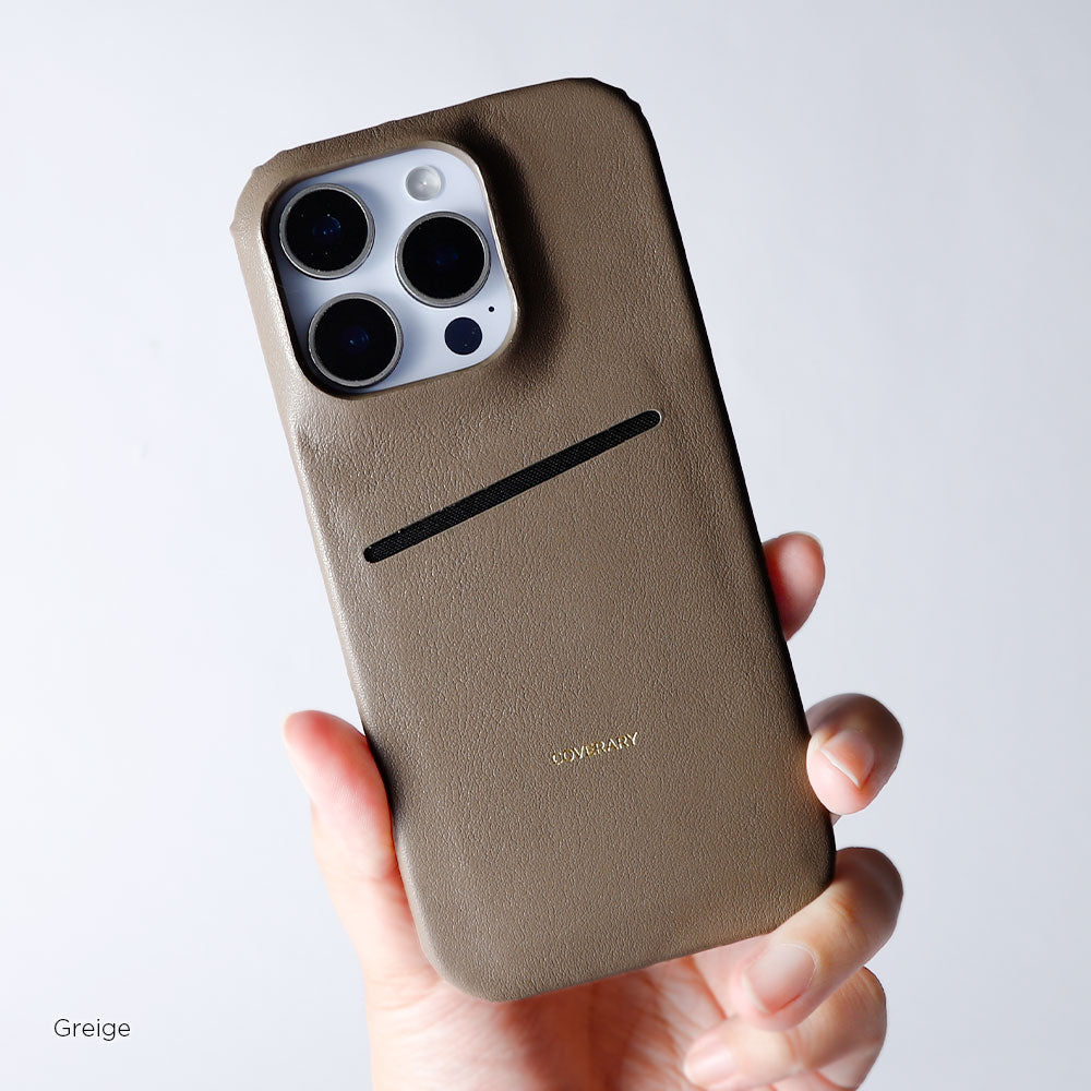 Genuine leather Italian smooth leather simple pocket attached back case AQUOS series