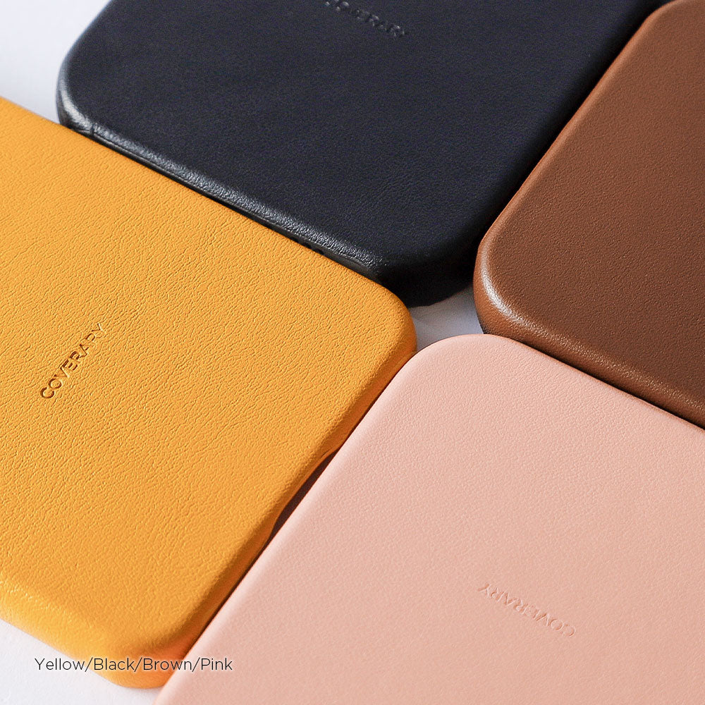 Genuine leather Italian smooth leather simple pocket attached back case AQUOS series