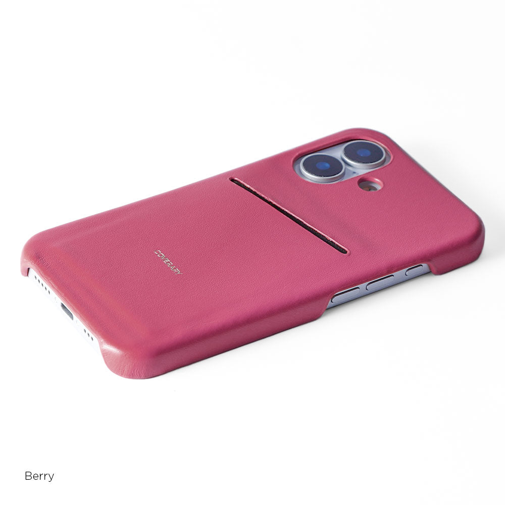 Genuine leather Italian smooth leather simple pocket attached back case AQUOS series