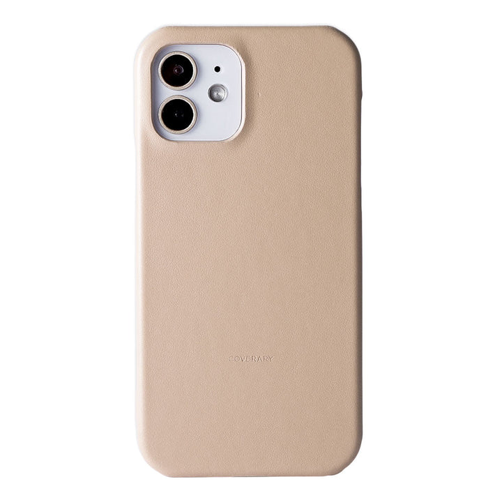 Coque arrière en cuir véritable italien lisse pour la série Xperia