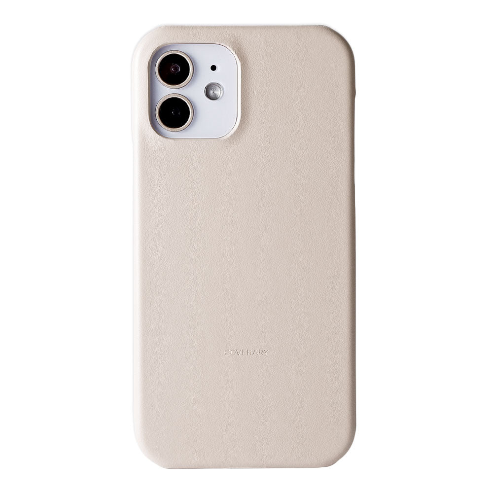 Coque arrière en cuir véritable italien lisse pour la série AQUOS