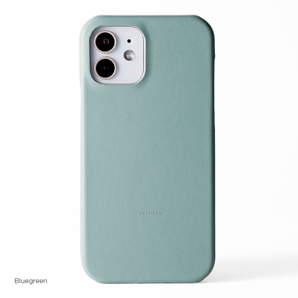 Coque arrière en cuir véritable italien lisse pour la série AQUOS