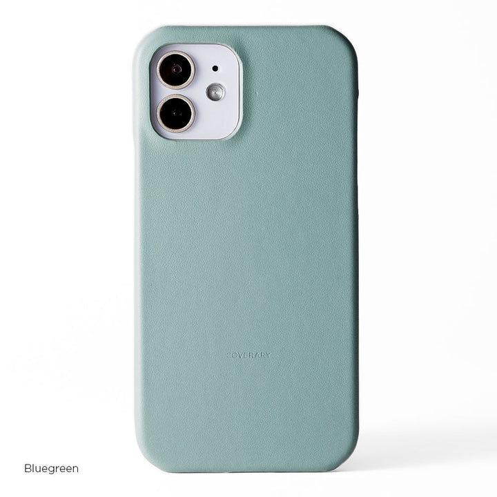 Coque arrière en cuir véritable italien lisse pour la série Xperia