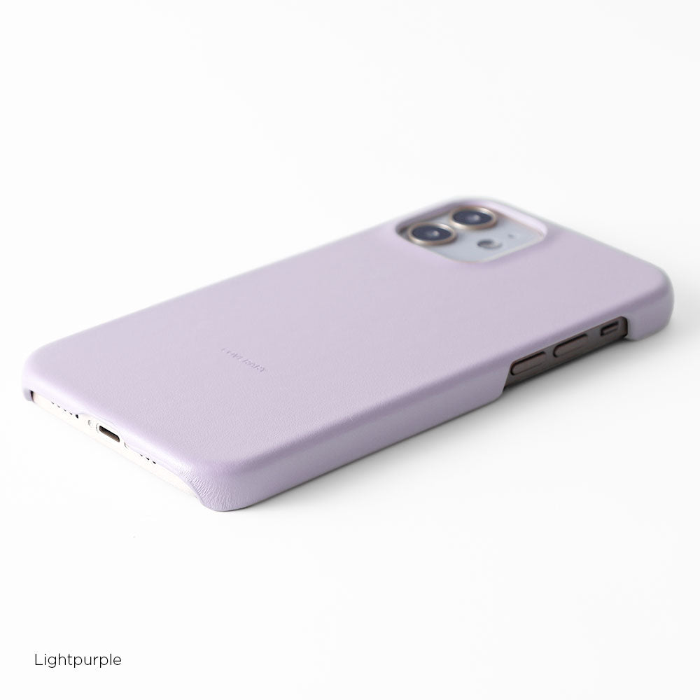 Coque arrière en cuir véritable italien lisse pour la série Xperia