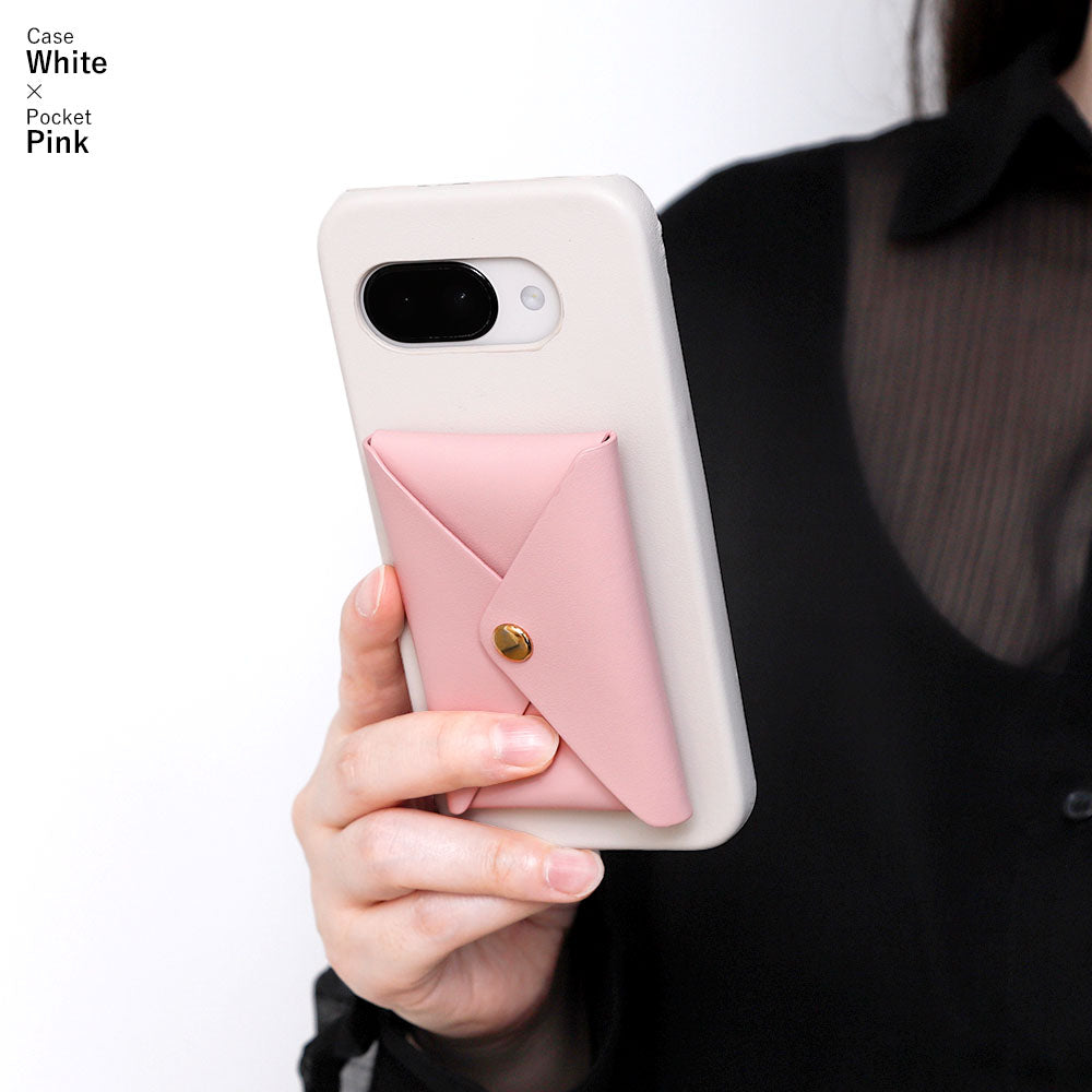 本革 イタリアンスムースレザー 蓋ありポケット付き 背面ケース