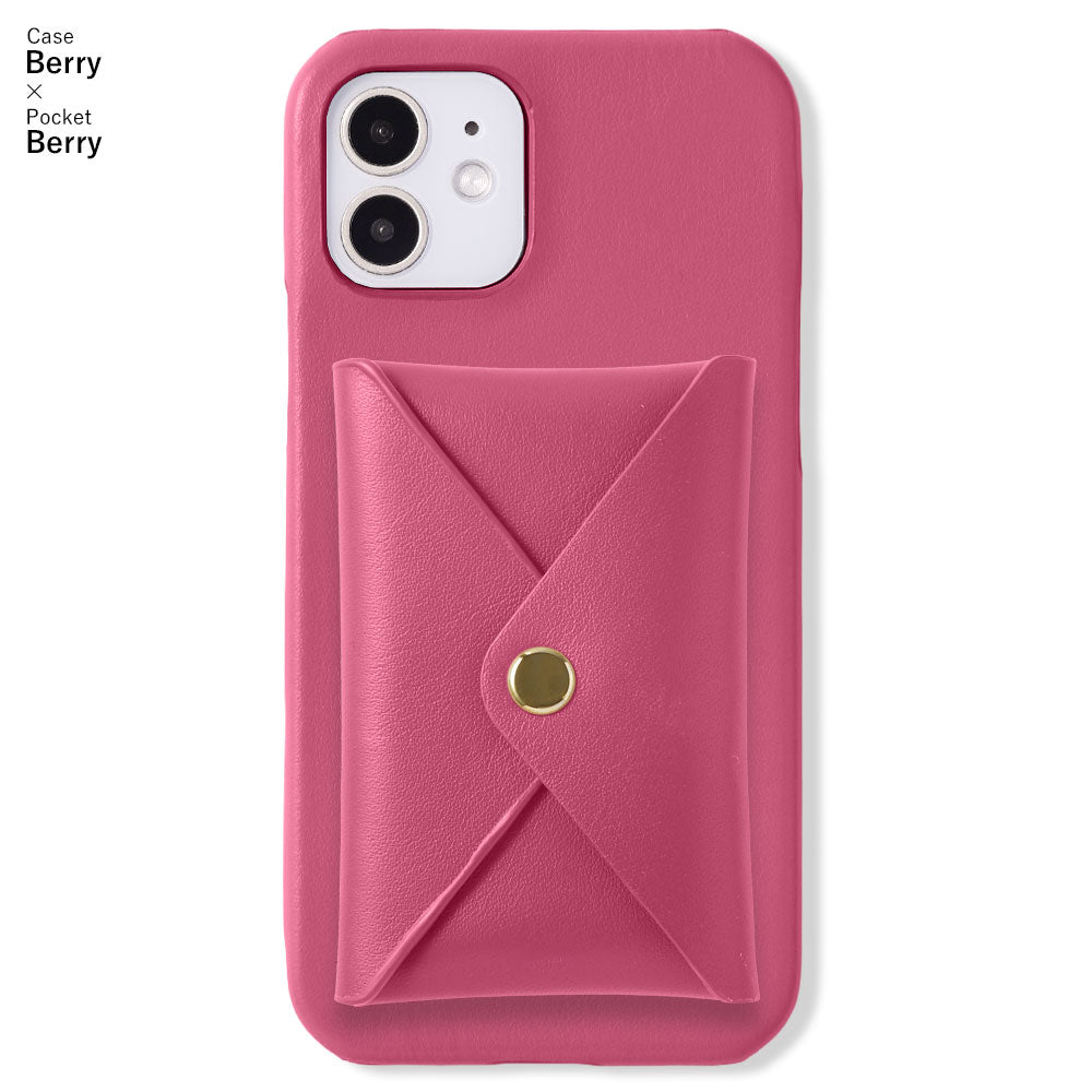 本革 イタリアンスムースレザー 蓋ありポケット付き 背面ケース