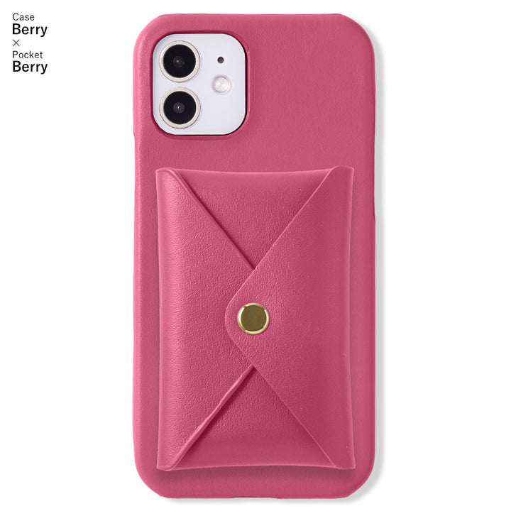 本革 イタリアンスムースレザー 蓋ありポケット付き 背面ケース