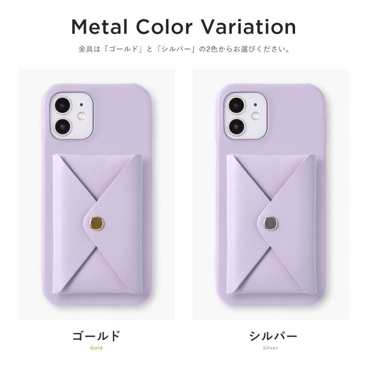 本革 イタリアンスムースレザー 蓋ありポケット付き 背面ケース