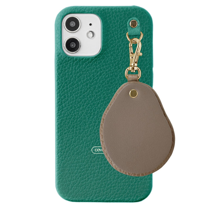 Cuir véritable 32 couleurs cuir italien grainé nuance de matériaux différents porte-clés miroir coque arrière