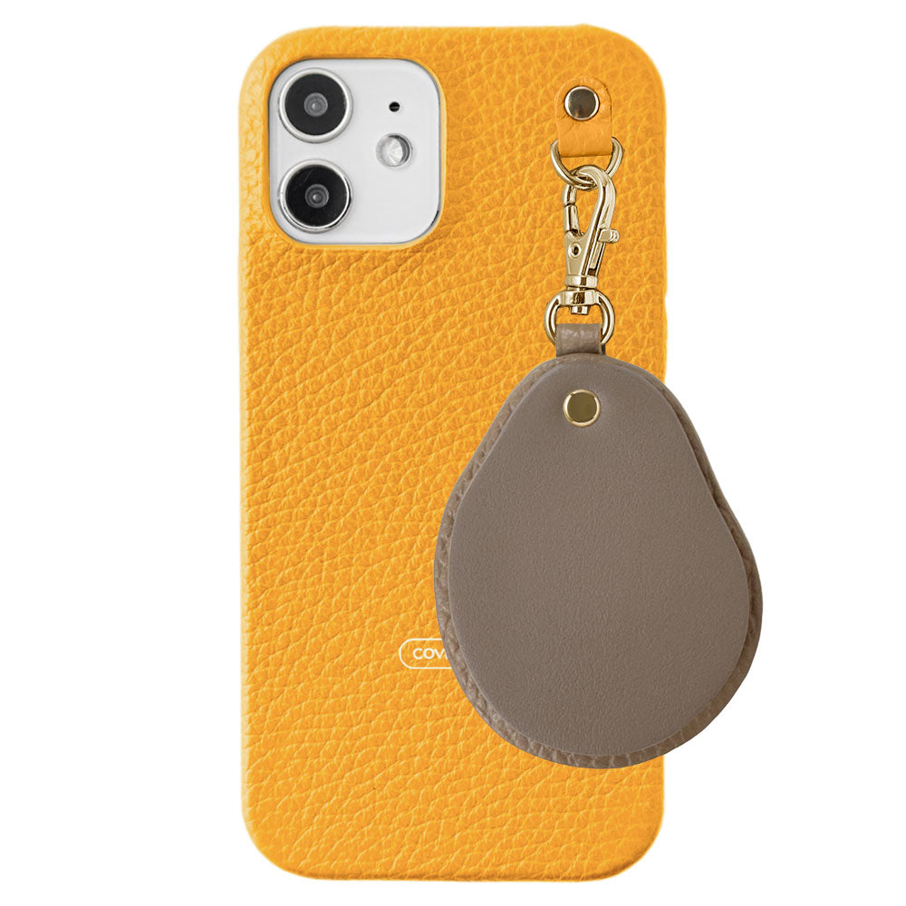Genuine leather 32 colors Italian shrink leather Different material nuance Mirror charm Back case AQUOS series