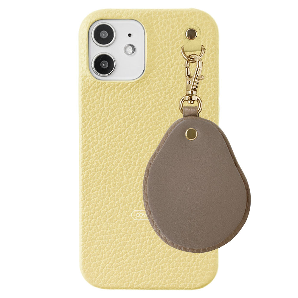 Genuine leather 32 colors Italian shrink leather Different material nuance Mirror charm Back case AQUOS series