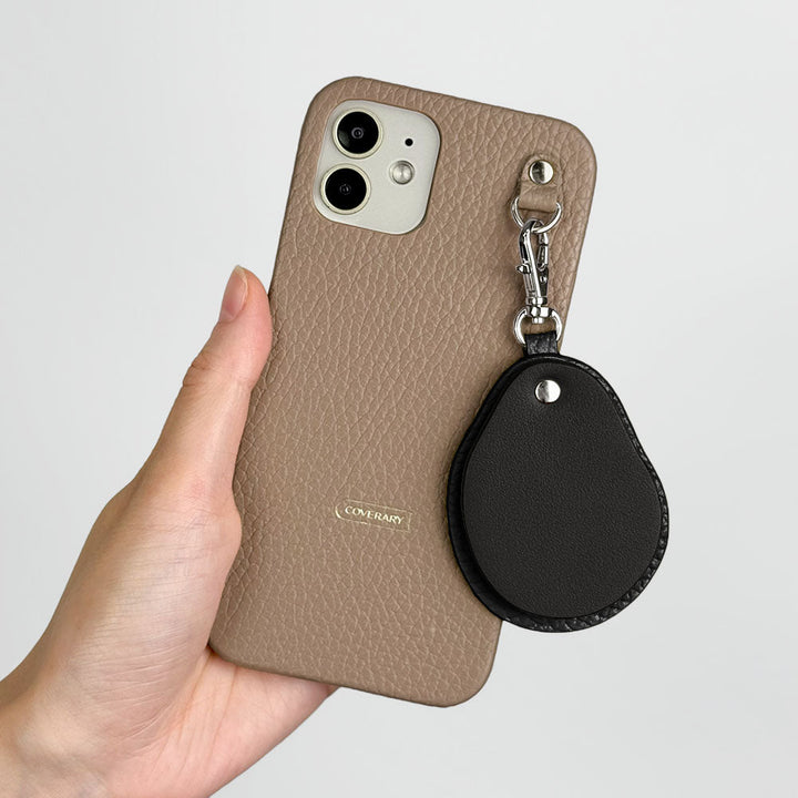 Cuir véritable 32 couleurs cuir italien grainé nuance de matériaux différents breloque miroir coque arrière série Google Pixel