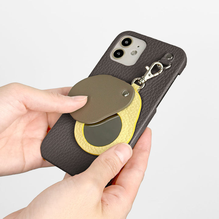 Genuine leather 32 colors Italian shrink leather Different material nuance Mirror charm Back case Xperia series