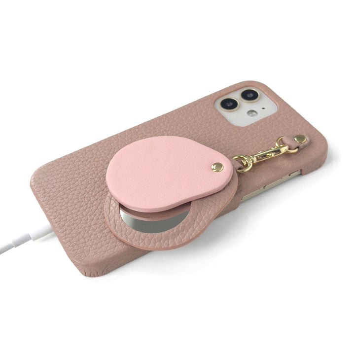 Cuir véritable 32 couleurs cuir italien grainé nuance de matériaux différents breloque miroir coque arrière série Google Pixel