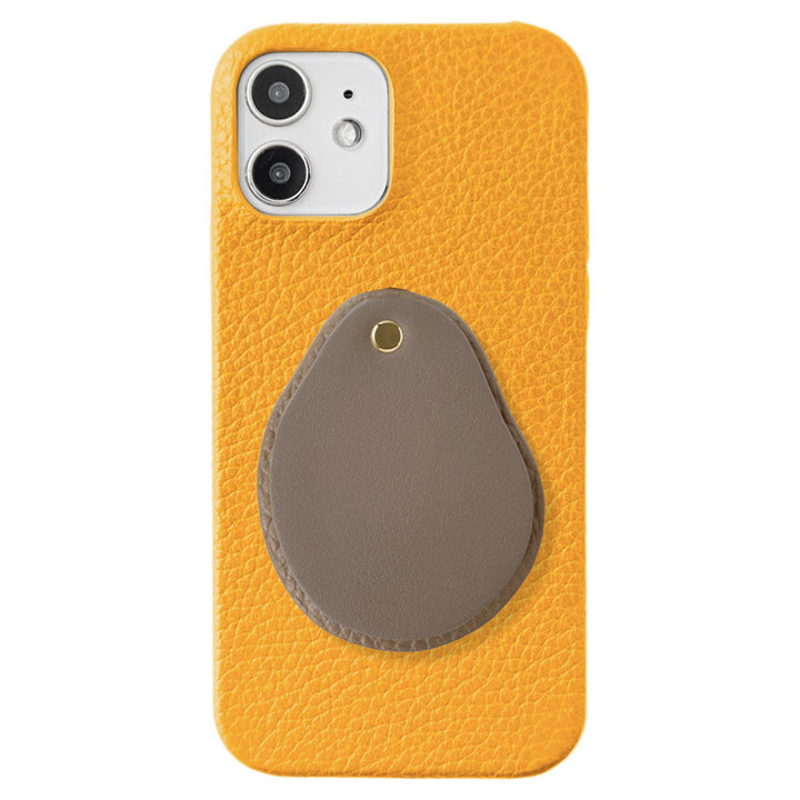 Genuine leather 32 colors Italian shrink leather Attached different material nuance mirror Back case AQUOS series