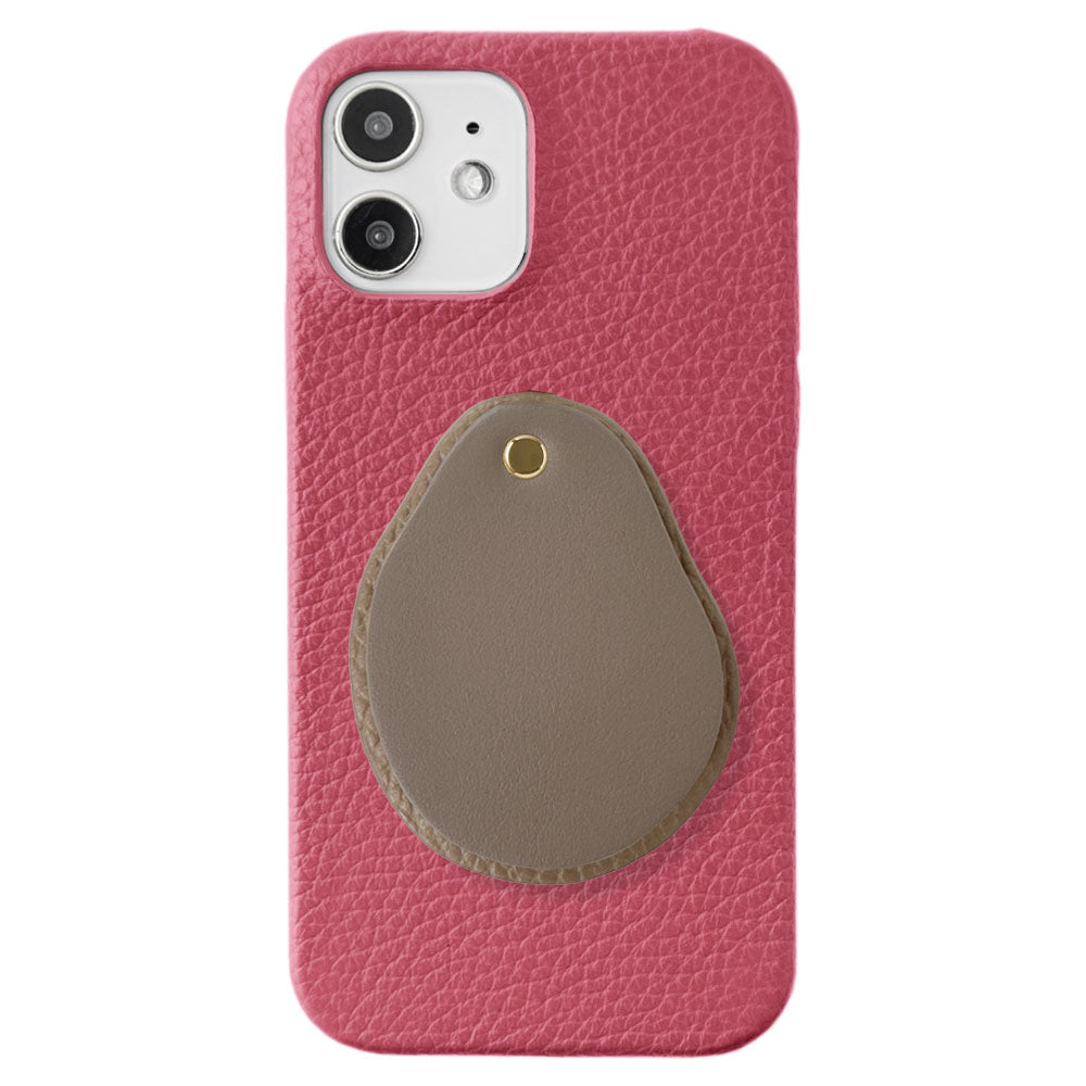 Genuine leather 32 colors Italian shrink leather Attached different material nuance mirror Back case AQUOS series
