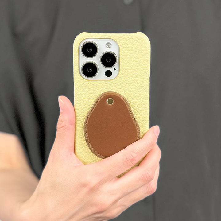 Genuine leather 32 colors Italian shrink leather Attached different material nuance mirror Back case AQUOS series