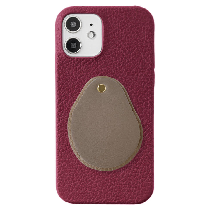 Genuine leather 32 colors Italian shrink leather Attached different material nuance mirror Back case Xperia series