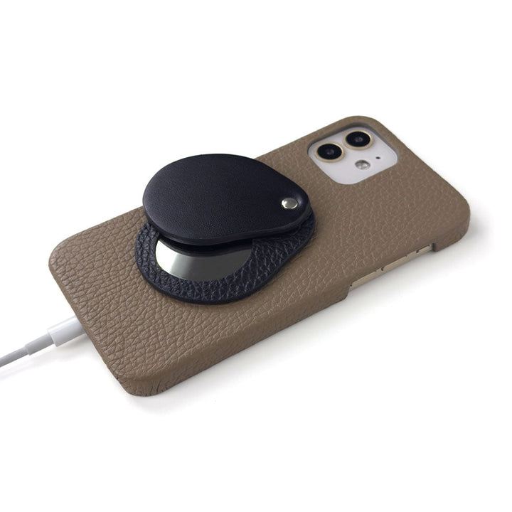 Genuine leather 32 colors Italian shrink leather Attached different material nuance mirror Back case AQUOS series