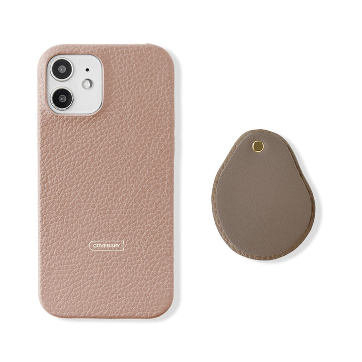 Genuine leather 32 colors Italian shrink leather Attached different material nuance mirror Back case Xperia series