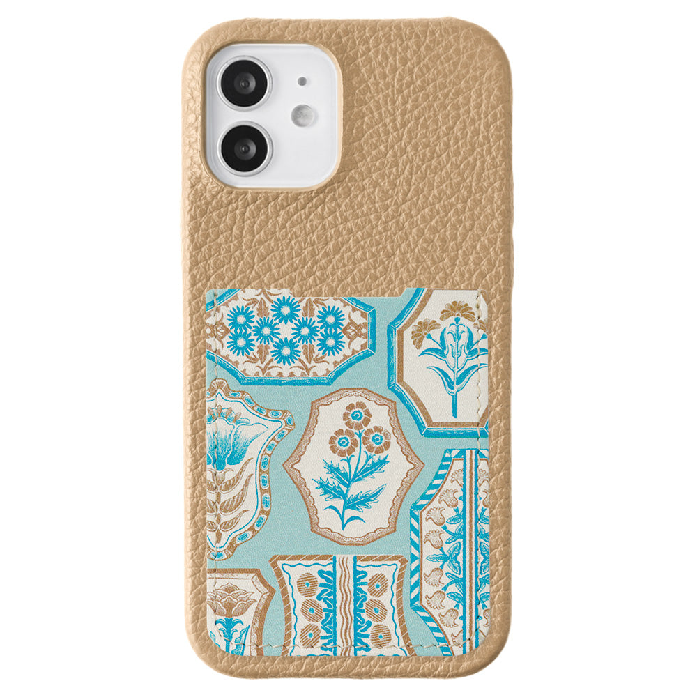 【POPUP Limited】Nishiizumi Yuka × COVERARY Genuine Leather Antique Flower Pattern Pocketed Collaboration Back Case