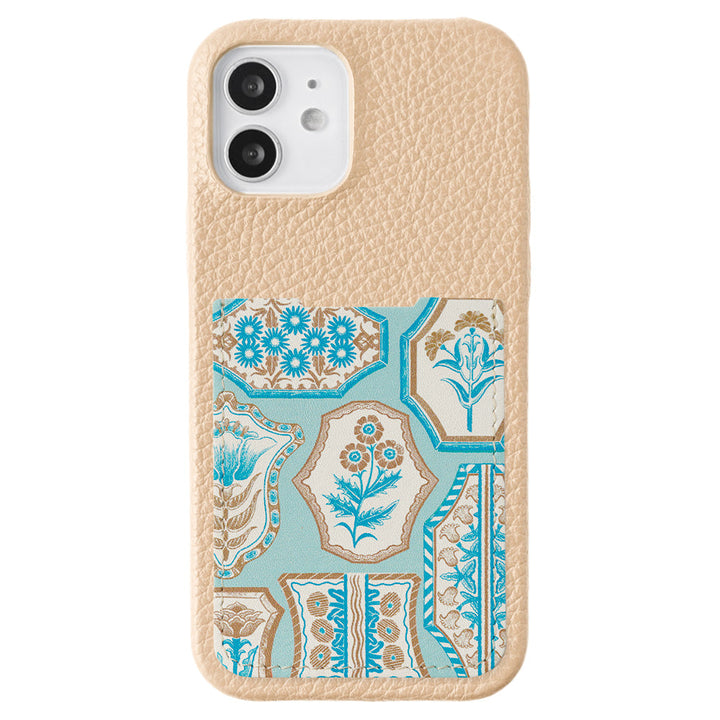 【POPUP Limited】Nishiizumi Yuka × COVERARY Genuine Leather Antique Flower Pattern Pocketed Collaboration Back Case