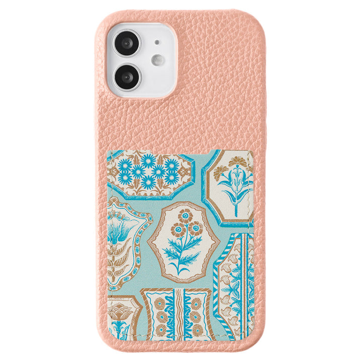 【POPUP Limited】Nishiizumi Yuka × COVERARY Genuine Leather Antique Flower Pattern Pocketed Collaboration Back Case