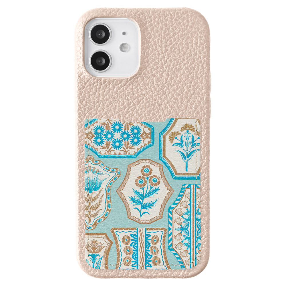 【POPUP Limited】Nishiizumi Yuka × COVERARY Genuine Leather Antique Flower Pattern Pocketed Collaboration Back Case