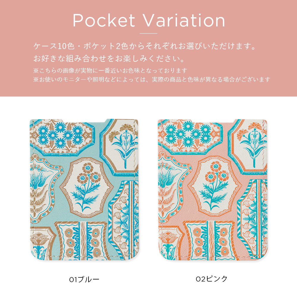 【POPUP Limited】Nishiizumi Yuka × COVERARY Genuine Leather Antique Flower Pattern Pocketed Collaboration Back Case