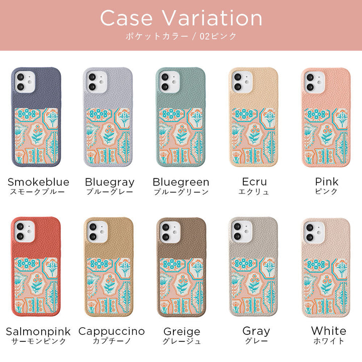 【POPUP Limited】Nishiizumi Yuka × COVERARY Genuine Leather Antique Flower Pattern Pocketed Collaboration Back Case