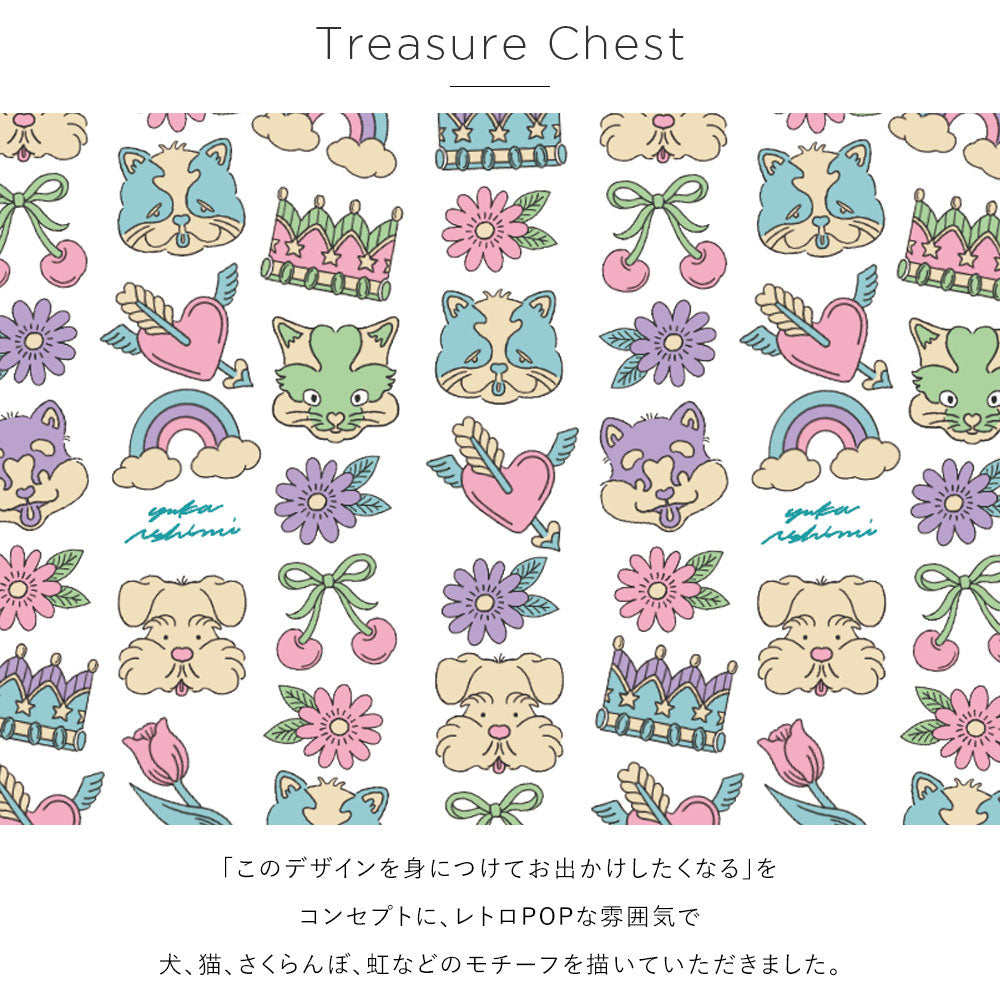 【POPUP Limited】Nishiizumi Yuka × COVERARY Genuine Leather Retro POP Pattern Pocketed Collaboration Back Case