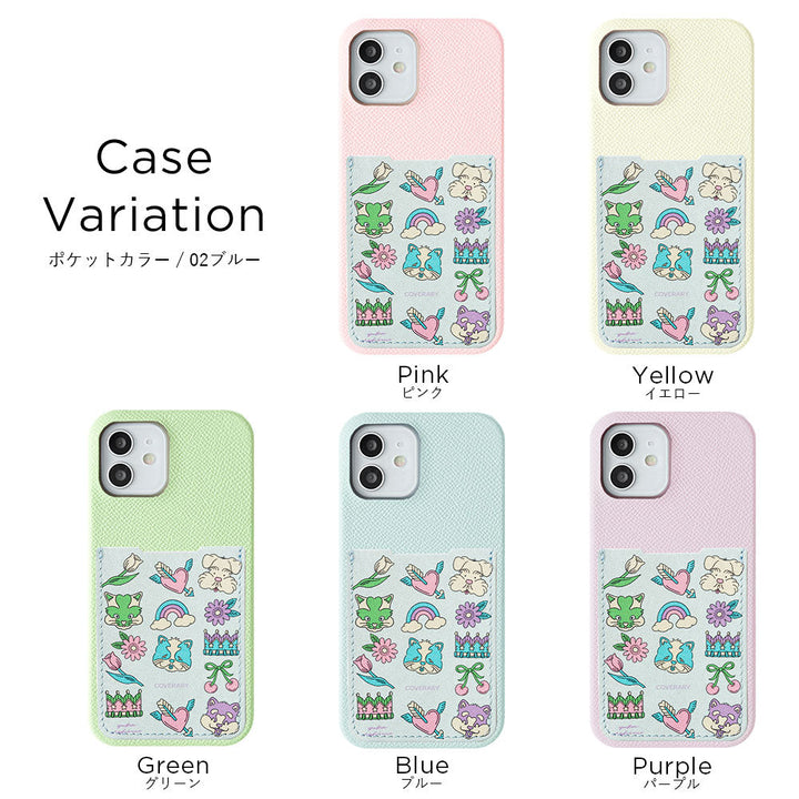 【POPUP Limited】Nishiizumi Yuka × COVERARY Genuine Leather Retro POP Pattern Pocketed Collaboration Back Case