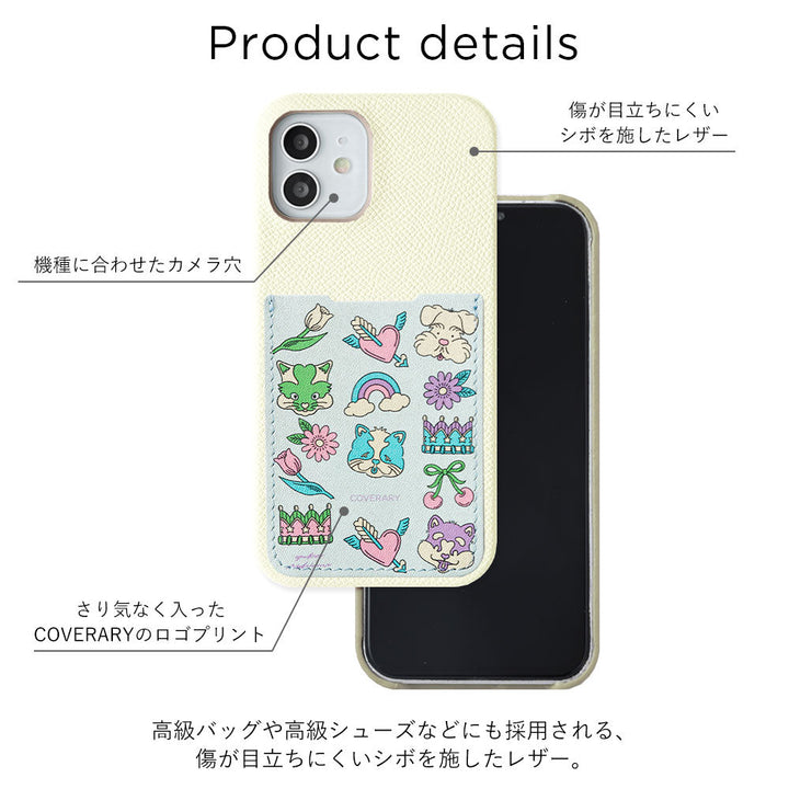 【POPUP Limited】Nishiizumi Yuka × COVERARY Genuine Leather Retro POP Pattern Pocketed Collaboration Back Case