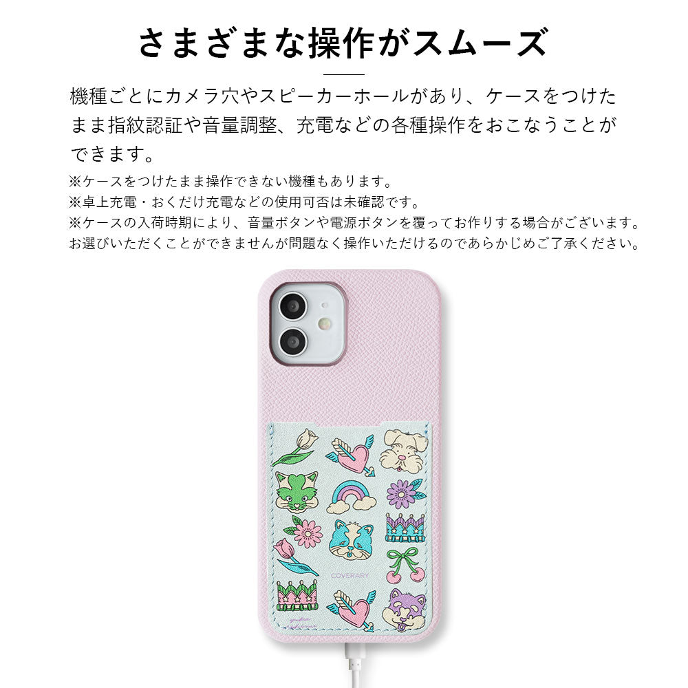 【POPUP Limited】Nishiizumi Yuka × COVERARY Genuine Leather Retro POP Pattern Pocketed Collaboration Back Case
