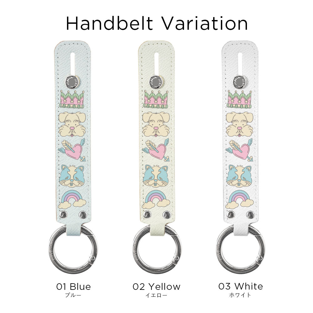 ニシイズミユカ × COVERARY 本革 レトロPOP柄 ハンドベルト付き コラボ背面ケース