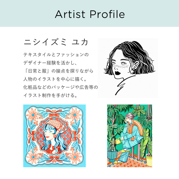 ニシイズミユカ × COVERARY 本革 レトロPOP柄 ハンドベルト付き コラボ背面ケース