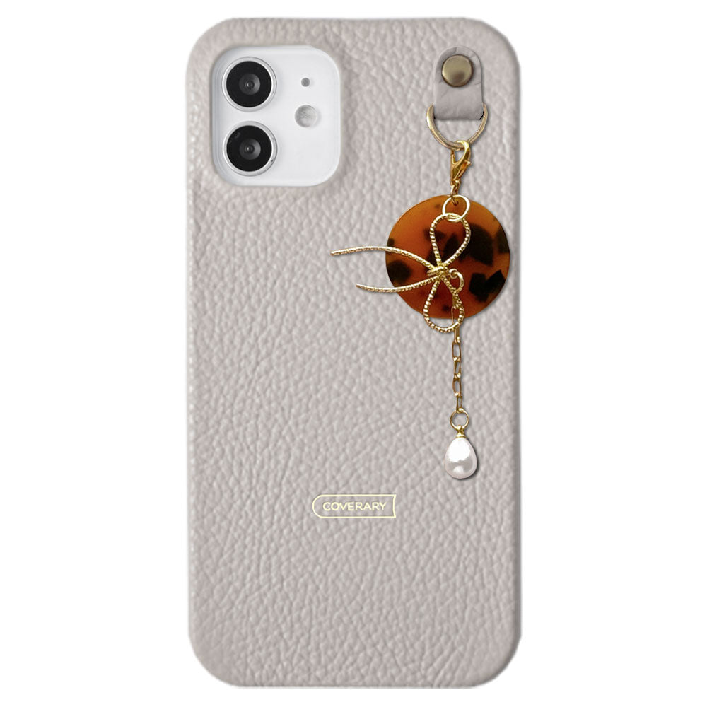 Cuir véritable 32 couleurs cuir italien grainé Charme perle & ruban Coque arrière Série Google Pixel