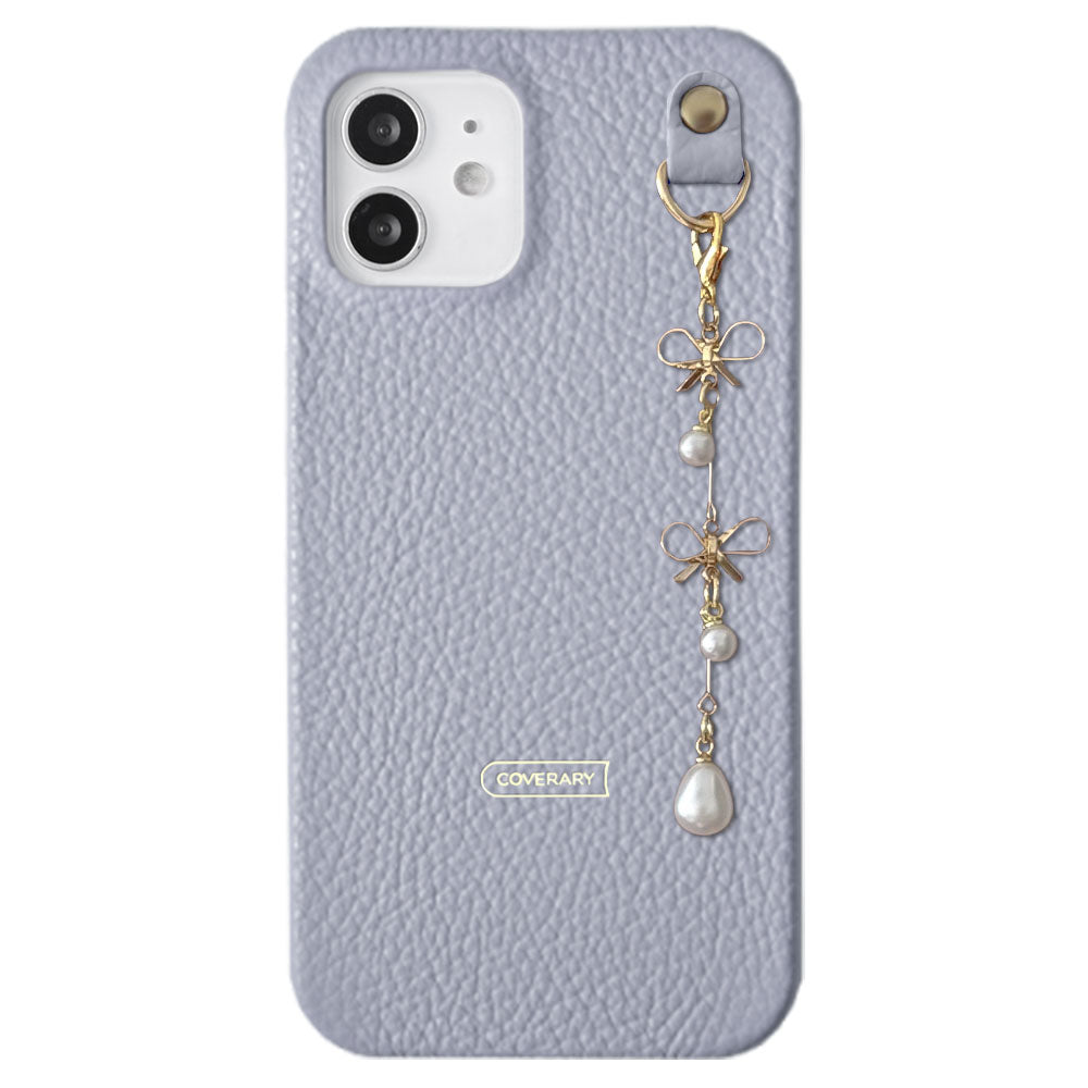 Cuir véritable 32 couleurs cuir italien grainé double perle & breloque ruban coque arrière Google Pixel série