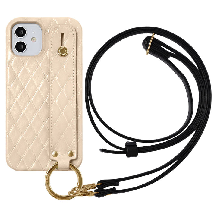 Étui arrière en cuir véritable matelassé avec poignée et bandoulière pour la série Google Pixel