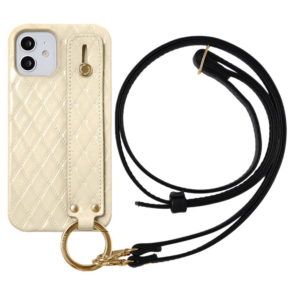 Étui arrière en cuir véritable matelassé avec poignée et bandoulière pour la série Google Pixel