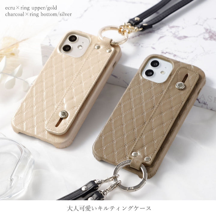 Étui arrière en cuir véritable matelassé avec poignée et bandoulière pour la série Xperia