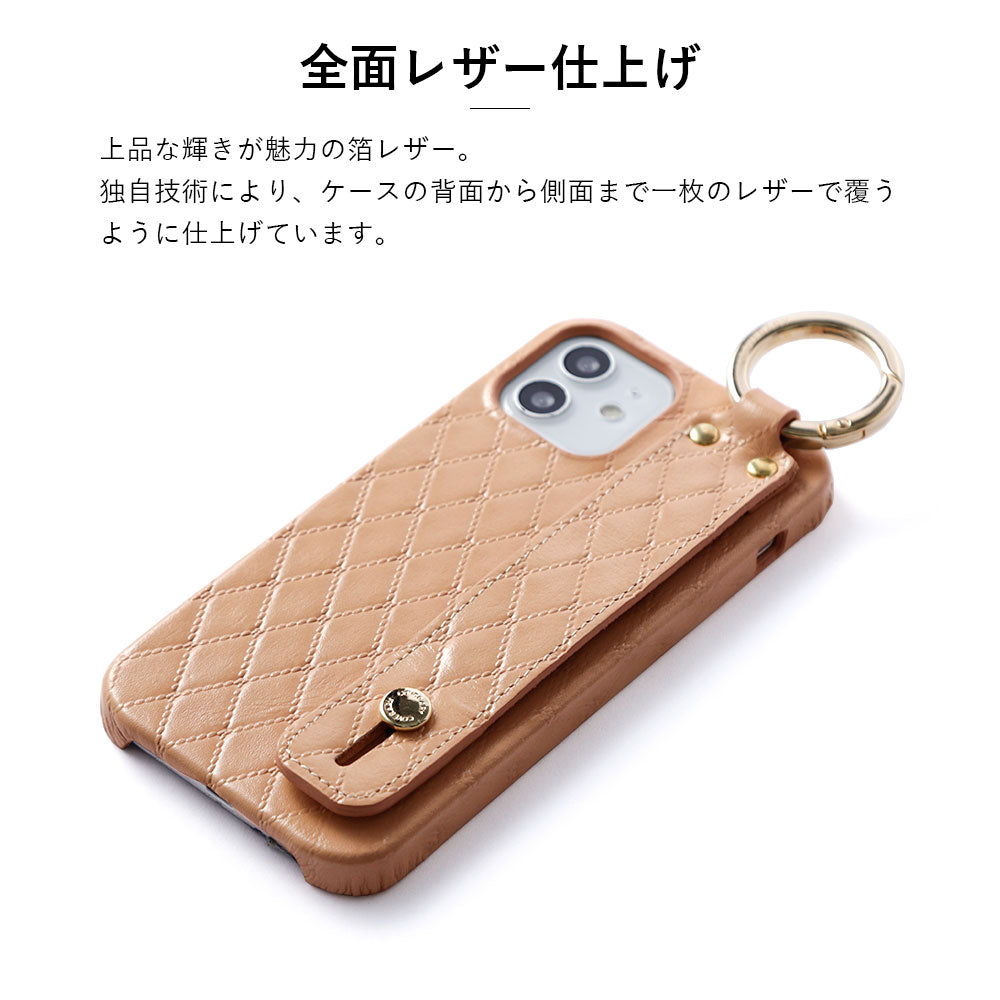 Étui arrière en cuir véritable matelassé avec poignée et bandoulière pour la série Xperia