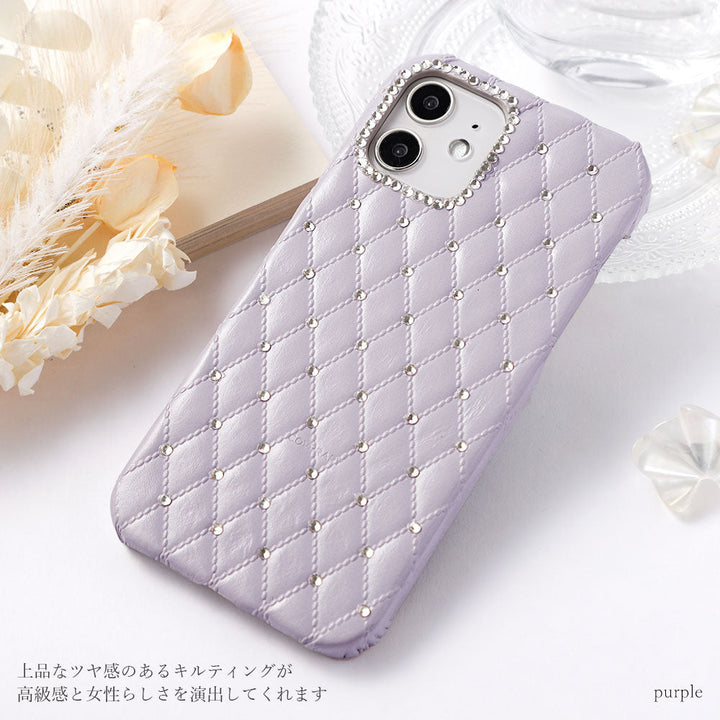 Cuir véritable matelassé en cuir décoration en pierre coque arrière série AQUOS