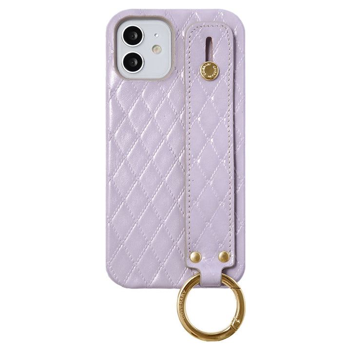 Genuine leather quilted leather with hand belt back case for Xperia series