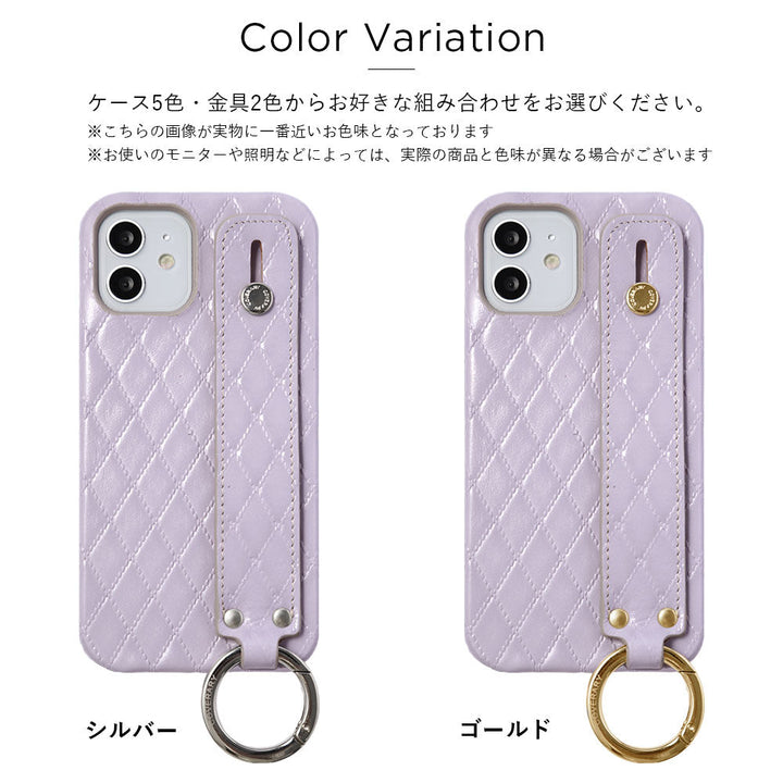 Étui arrière en cuir véritable matelassé avec décoration en pierre et poignée, pour la série Google Pixel