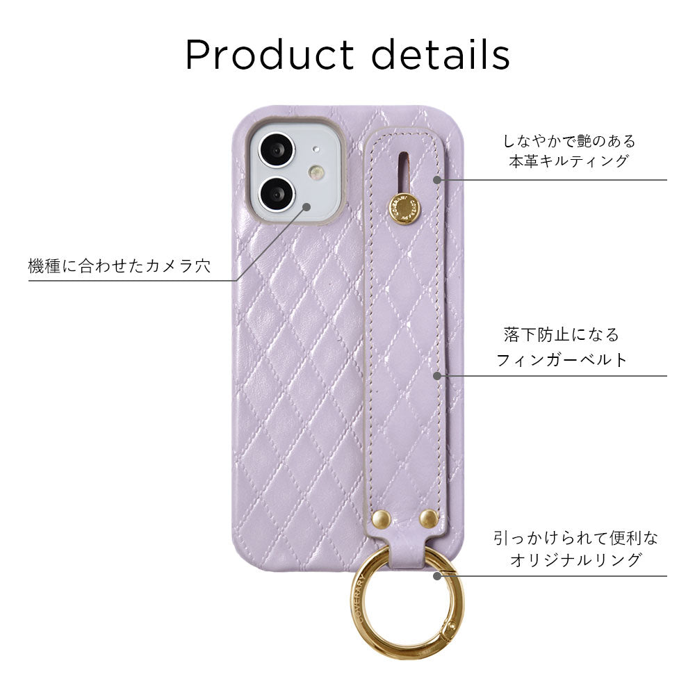 Genuine leather quilted leather with hand belt back case for Xperia series