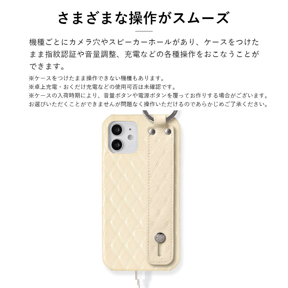 Étui arrière en cuir véritable matelassé avec décoration en pierre et poignée, pour la série Google Pixel