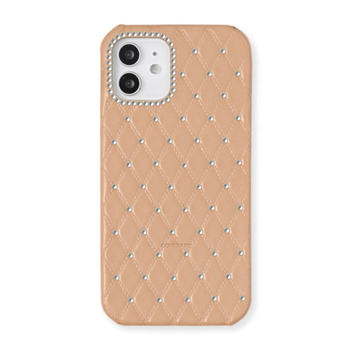 Cuir véritable matelassé en cuir décoration en pierre coque arrière série AQUOS