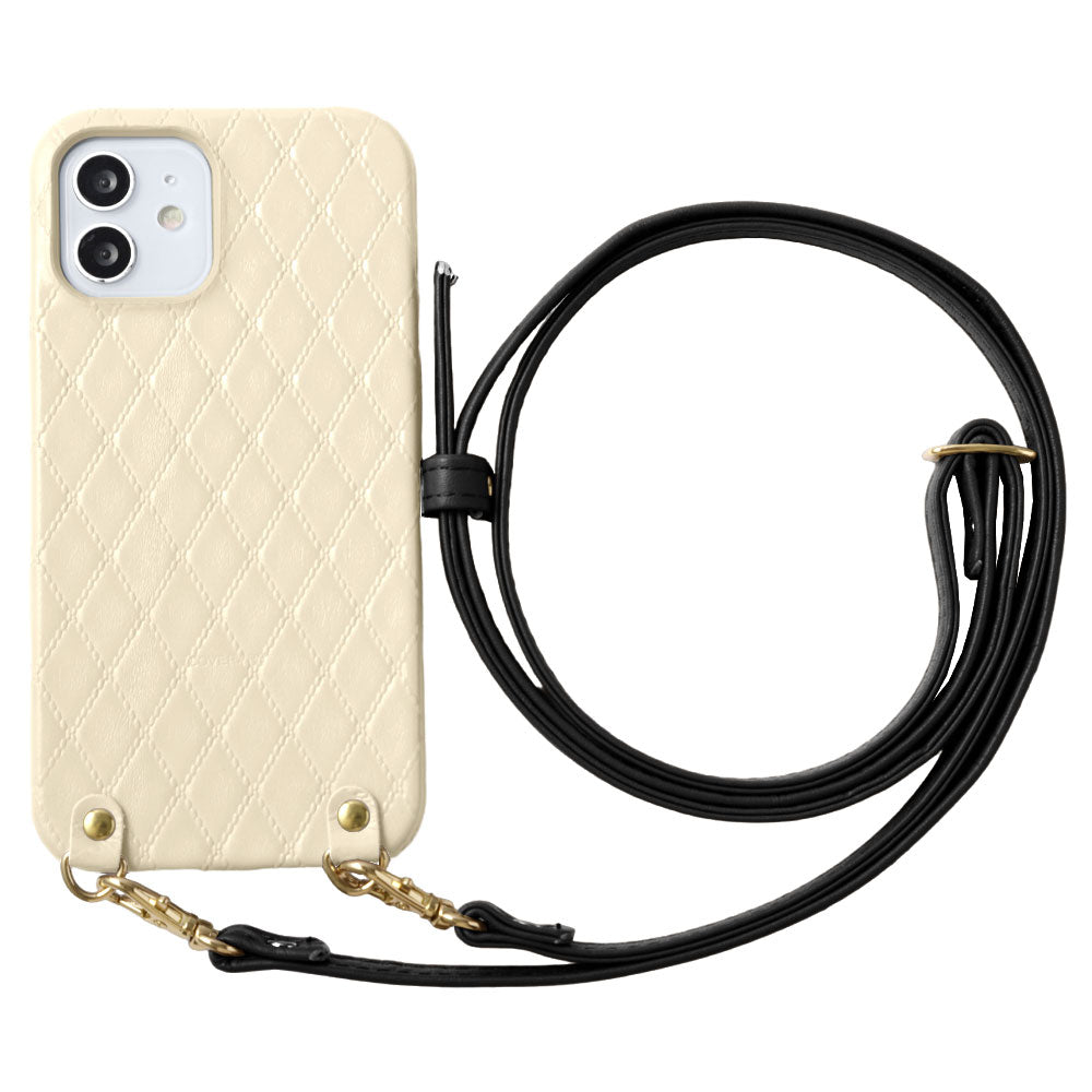 Genuine leather quilted leather back case with shoulder strap for Google Pixel series